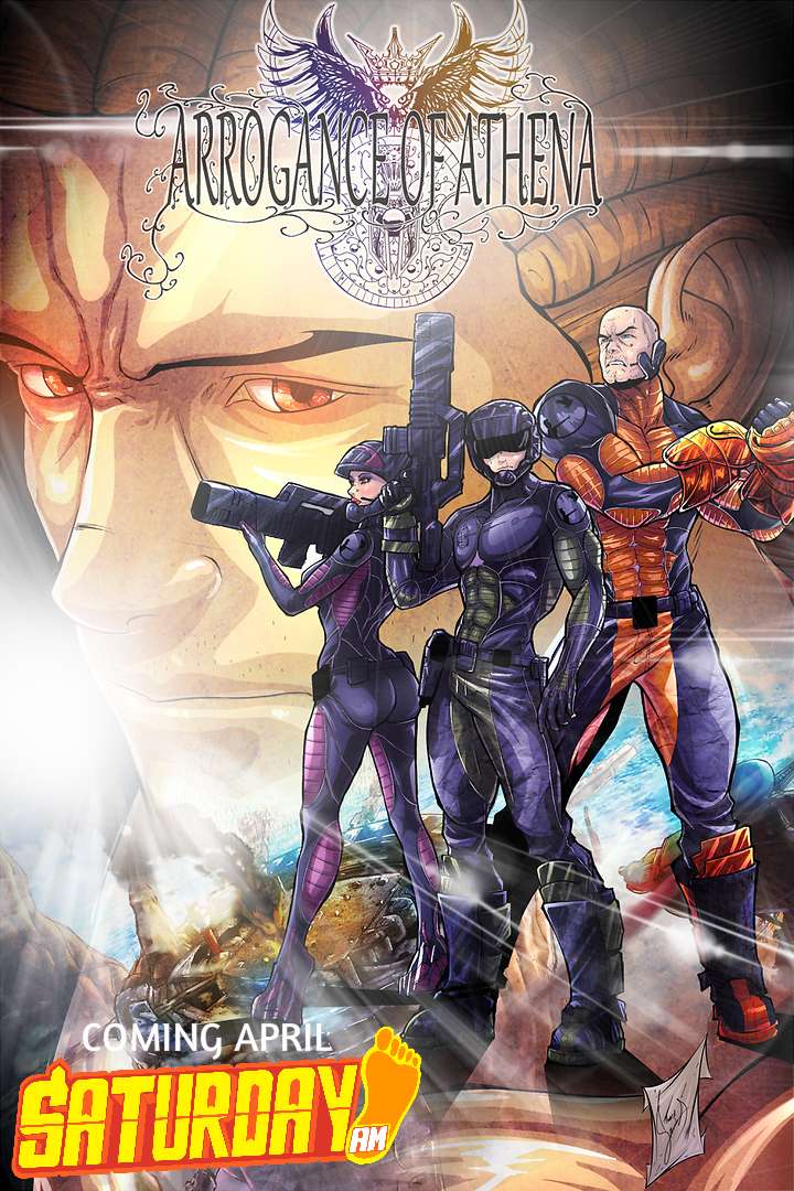 Arrogance of Athena by Tony Saavedra and Rocky Garcia will be exclusive to Saturday AM as a PILOT Manga.