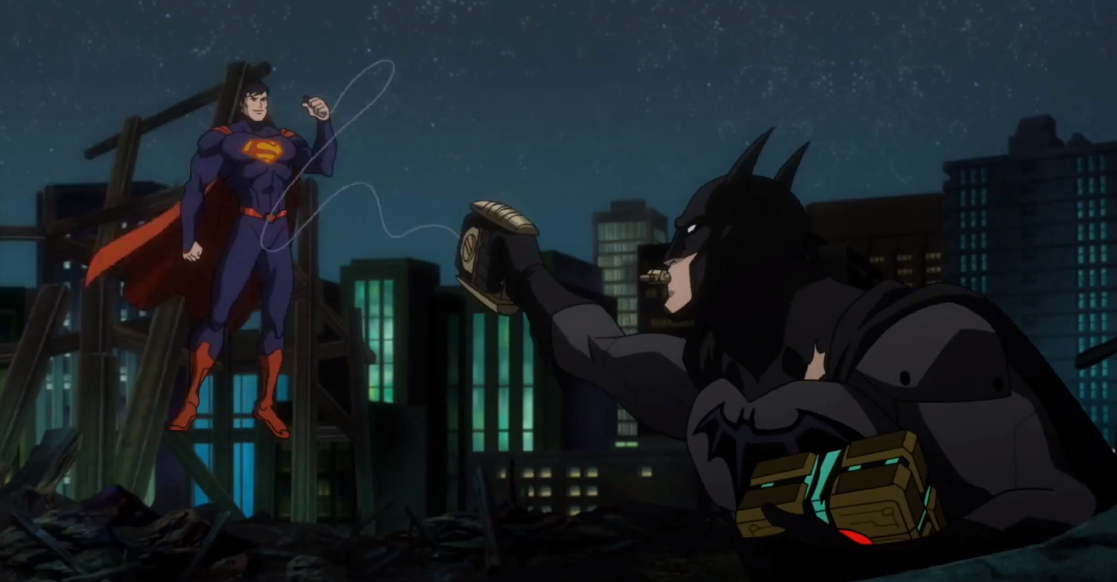 Batman meets Superman and neither character bothers to display a moment of intelligence that the old versions would offer. Instead--it's "Let's Fight!"